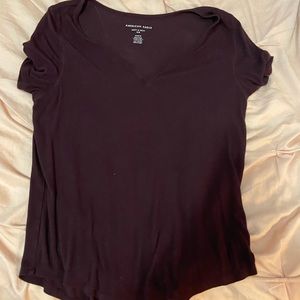 *SOLD ON FB* american eagle maroon ribbed top